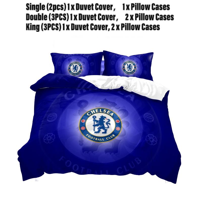 High-quality Bed Linens 3-piece Set Digital Printed Design Mixed Fiber Material Queen Size
