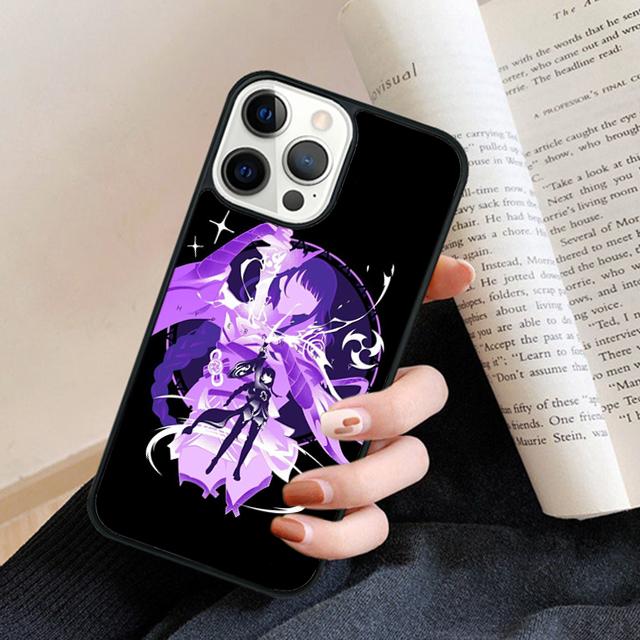 Raiden Shogun Genshin Impact Handyhülle Cover Für iPhone 17 Air 16 15 14 plus 12 13 pro max Hülle Shell Fundas