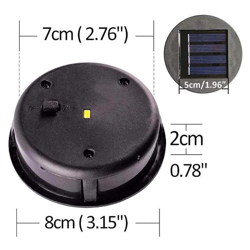 1 piece of solar lamp with LED bulb replacement top solar panel lamp cover replacement lamp, bulb replacement parts for outdoor