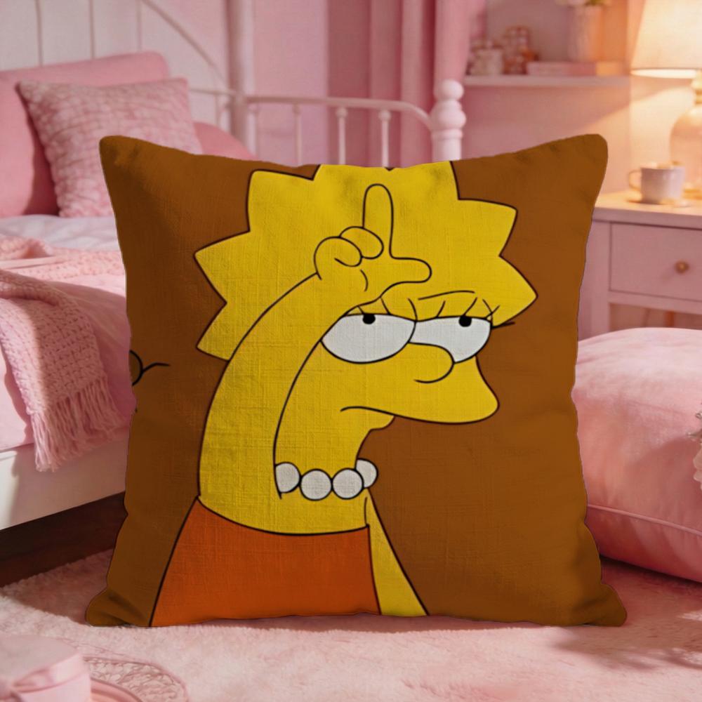 The SSimpsonss Funny Anime Cushion Cover Premium Comfort Reversible Pillow Cove Two In One Design For Any Room  Car Interior