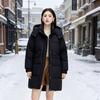 Winter New Medium and Long Cotton Clothes Women's Thickened Loose Hooded Small Bread Clothes Jacket