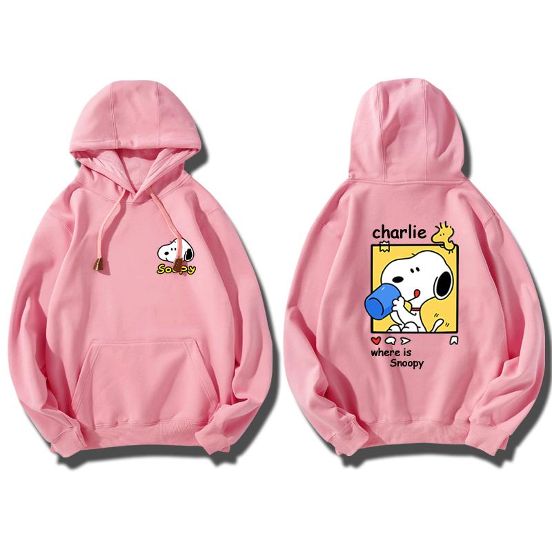 Snoopy Cartoon Damen Kapuzensweatshirt Paar Outfit Neu I Sportjacke Damen Kapuzenpullover Sweatshirt Trend