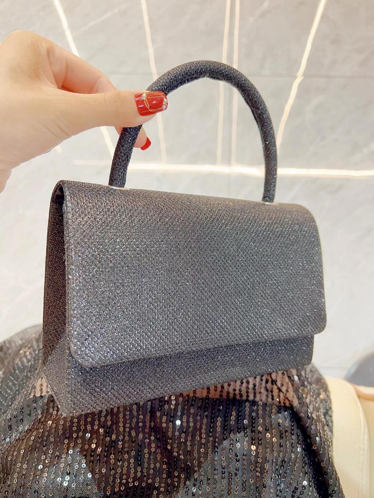 French Evening Crossbody Handbag: Elegant Small Square Party Shoulder Bag