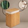 Bamboo Laundry Basket With Lid 100 L Massido