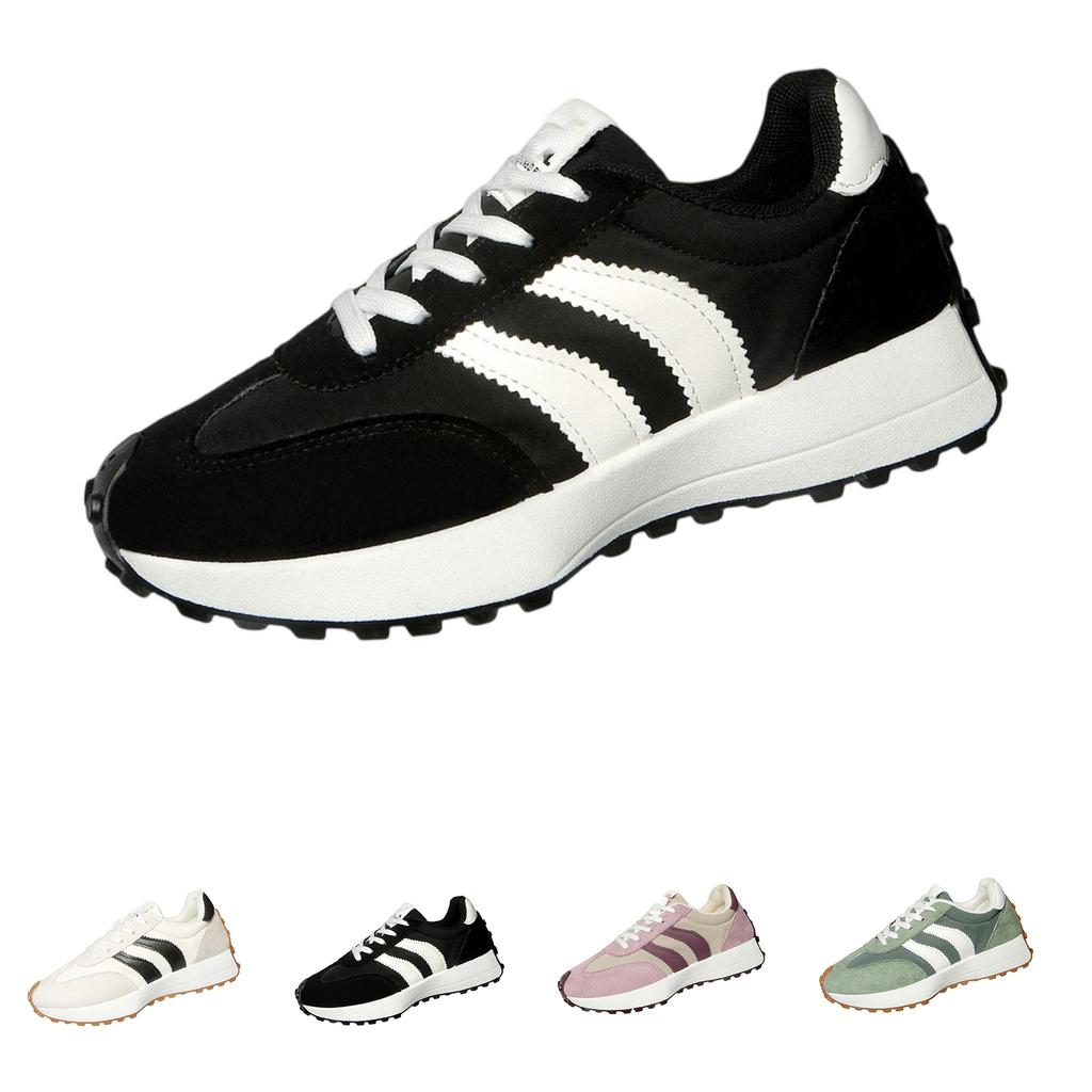 Women's Platform Retro Running Shoes Lace Up Athletic Sneakers Thick Sole Casual Sports Footwear Lightweight Comfortable Design