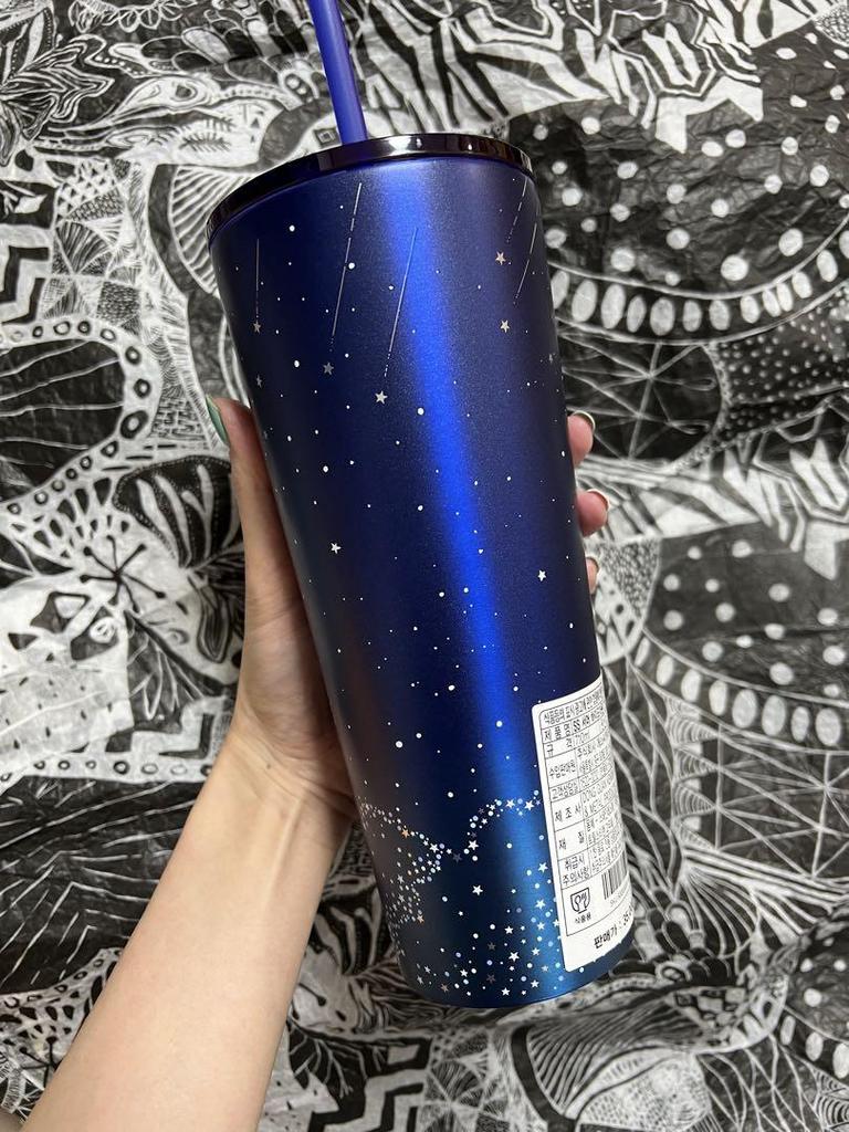 [USED] Overseas Exclusive Starbucks Korea Summer Stainless Steel Tumbler with Sparkling Logo