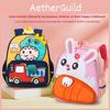 Childrens Cartoon Backpack With Nylon Material And Breathable Air Cushion Straps For School Use