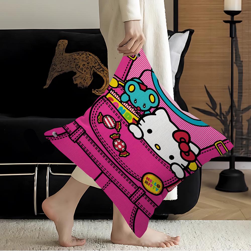H-Hello-K-KittyS Cushion Cover Pillowcase Upholstery Sofa Throw Pillow Home Decor Pillowcas