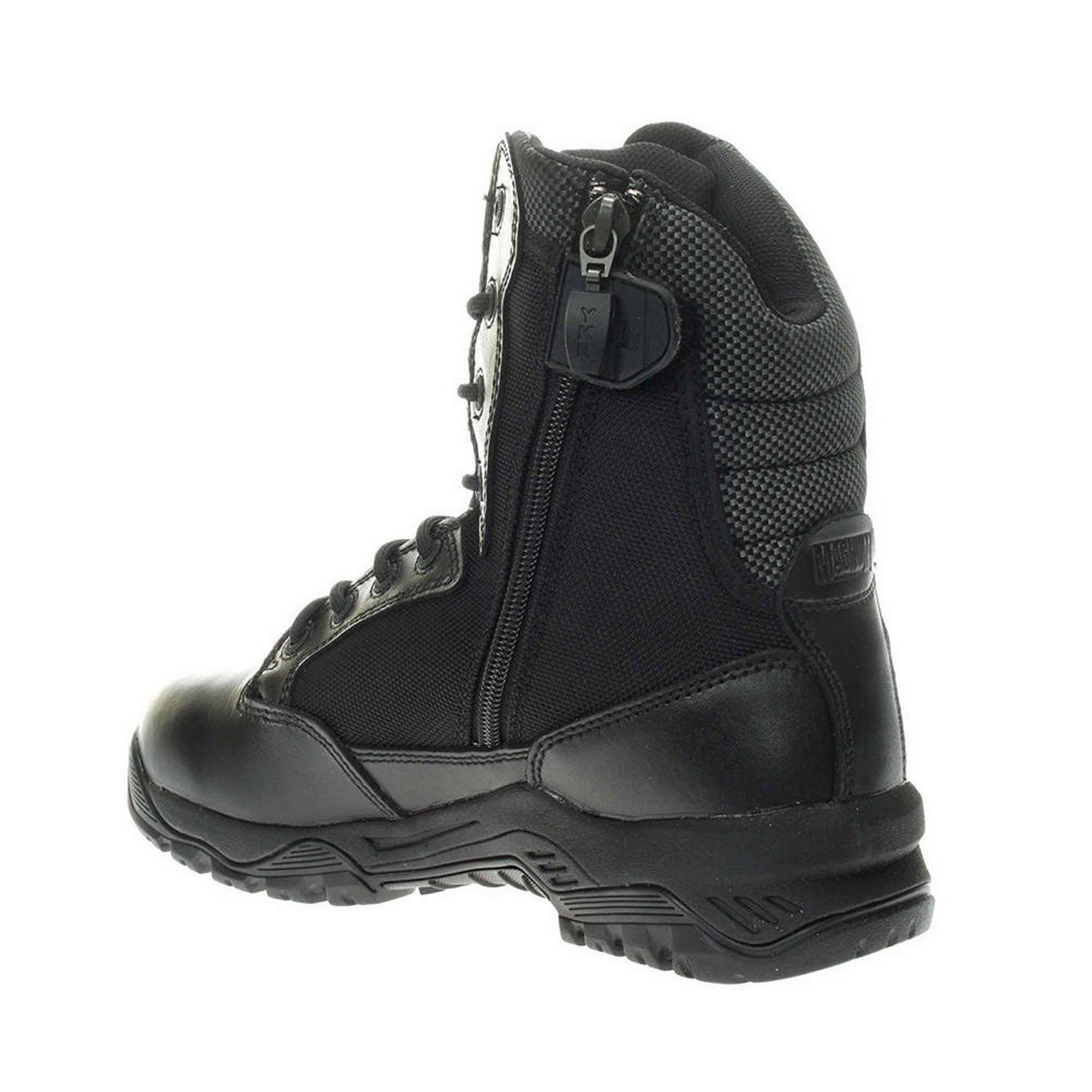 MAGNUM Panther 8-Inch Side Zip Boots - Men's Size 13 US, Leather/Nylon Upper, Rubber Sole