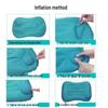 Jin Mao U-Shaped Inflatable Travel Neck Pillow with TPU & Milk Silk