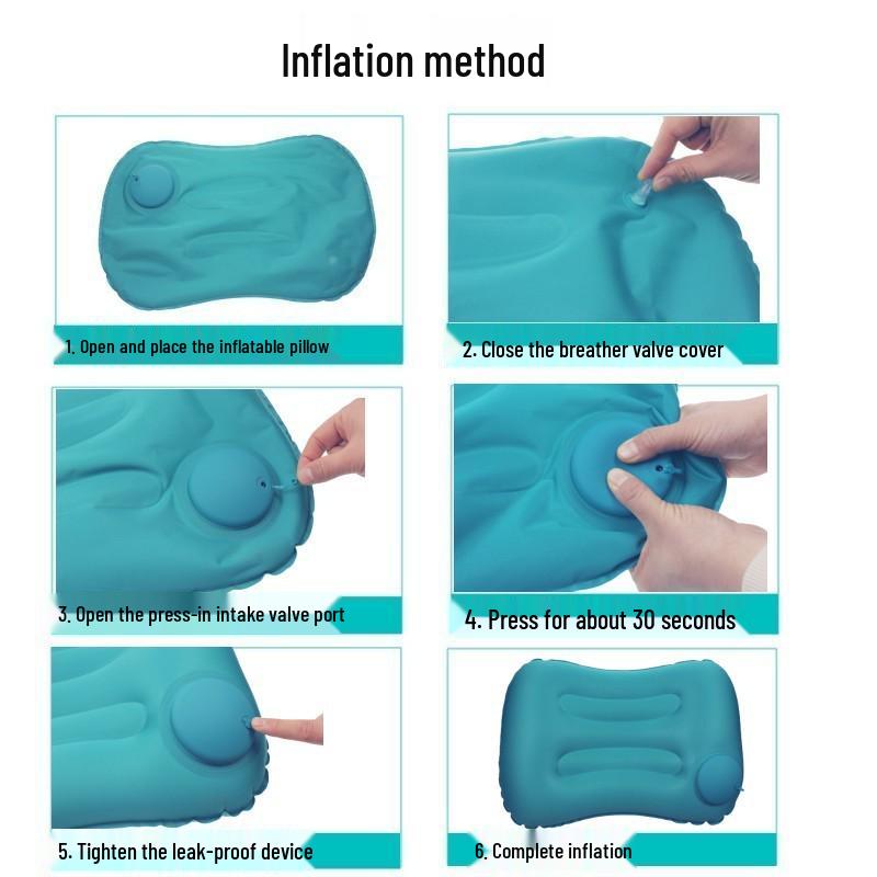Jin Mao U-Shaped Inflatable Travel Neck Pillow with TPU & Milk Silk