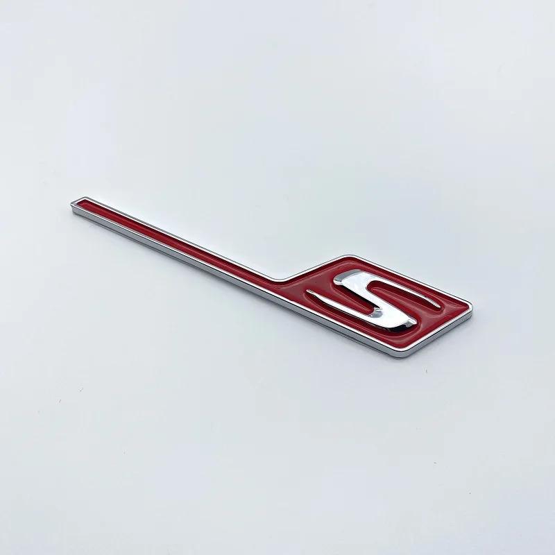 ABS S Badge Emblem Car Trunk Stickers For S E63S C63S GLC63S GLE63S GLS63S GTS GT43S GTR GT53 GT50 CLA45S Silver Yellow Black