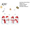 Snowman Glass Decals 1/2 Sheets Christmas Window Cling, Cartoon Decorative Holiday Decorations Sticker, Waterproof Static Decal for Winter Party