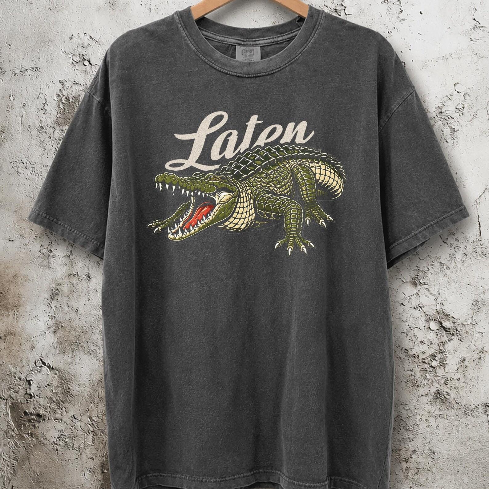 Later Gator Shirt, Retro Alligator Graphic Tee, Funny Florida Swamp Animal Shirt, Vintage Humor Gift XL