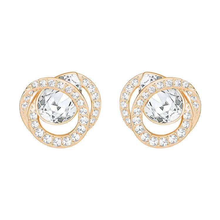 Swarovski Generation Spiral Earrings Women earrings White Rose-Gold 5511012 White/Rose Gold-Plated