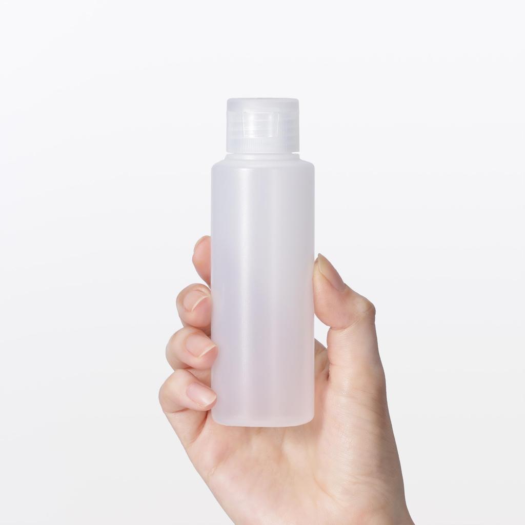 MUJI Polyethylene Small Dispensing Bottle with Item Number 18994366 One-Touch Cap, 100ml,