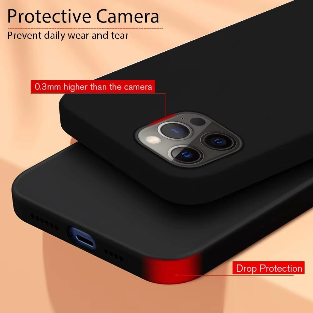 Black Matte Case for iPhone 16 Pro Max Case Back Soft Silicone Cover for Iphone 13 12 11 14 15 Pro Max 7 8 6s 16 Plus Cases Capa