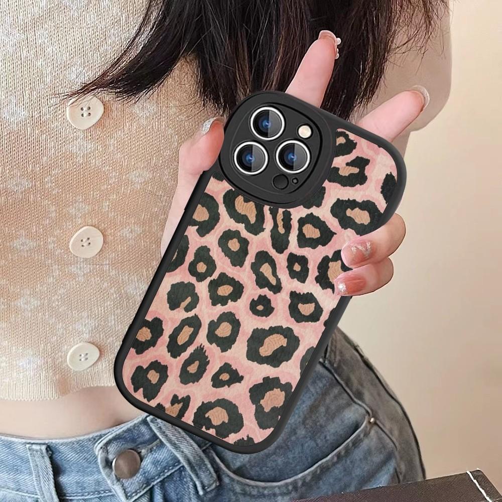 Leopard Print Phone Case Hard Leather For IPhone 16 15 14 13 12 Mini 11 14 Pro Max Xs X Xr 7 8 Plus Fundas