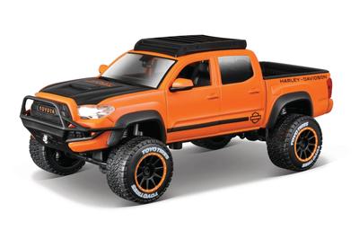 Maisto 1/27 Scale Toyota 2023 Tacoma TRD PRO Black/Orange Harley-Davidson Custom Series / Diecast Model Car, Finished Product 32275