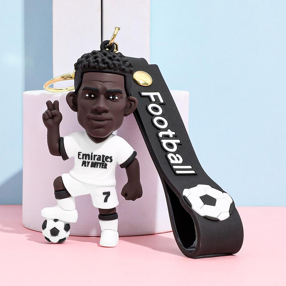 Portachiavi Immagine Stella del Calcio Decorazione Borsa Stella del Calcio Portachiavi Bambola Accessori Chiavi Auto Popolare per Uomini Regalo per Fan Prezzo all'Ingrosso