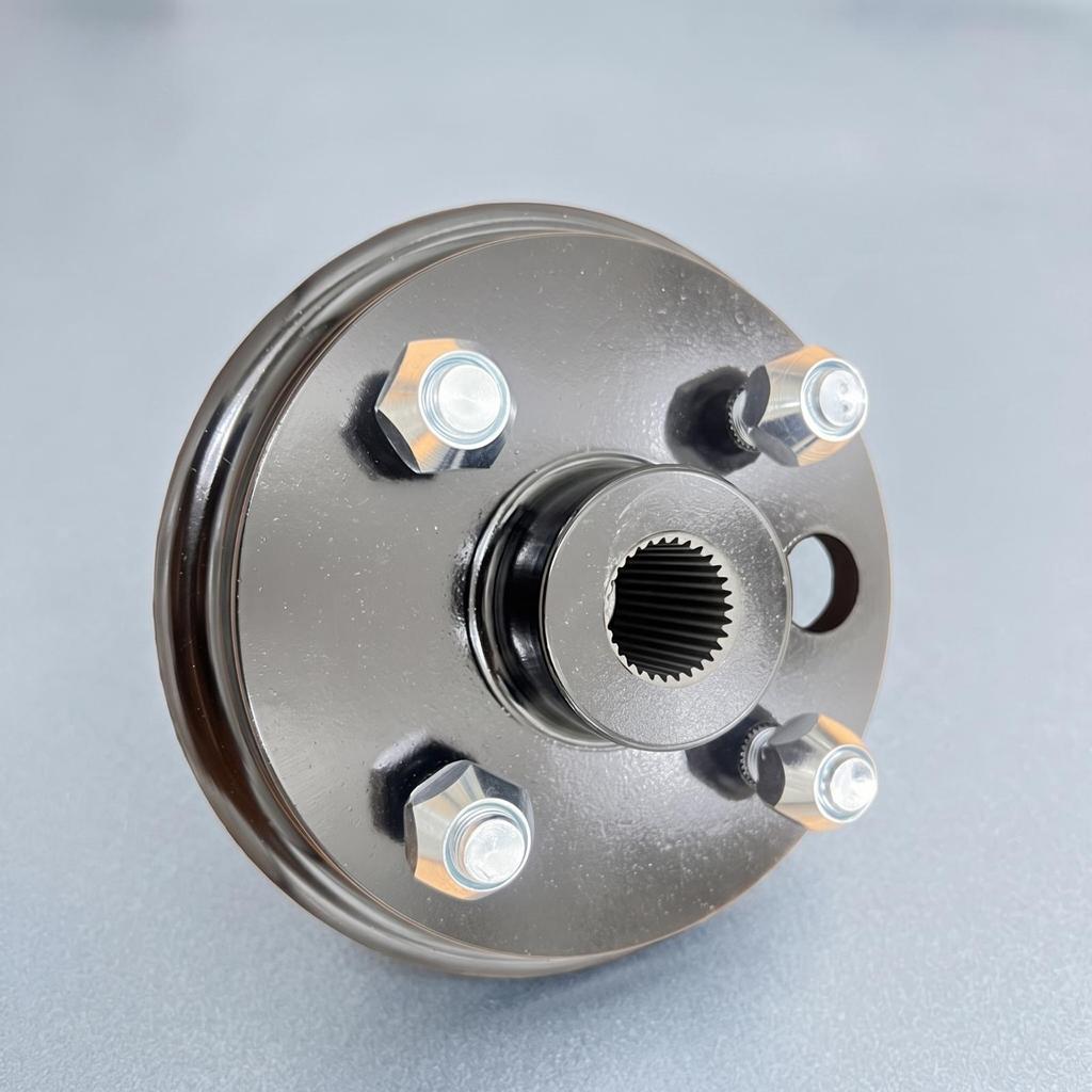 Brake Drum Hub 4-Stud Hardware Coated for Mechanics