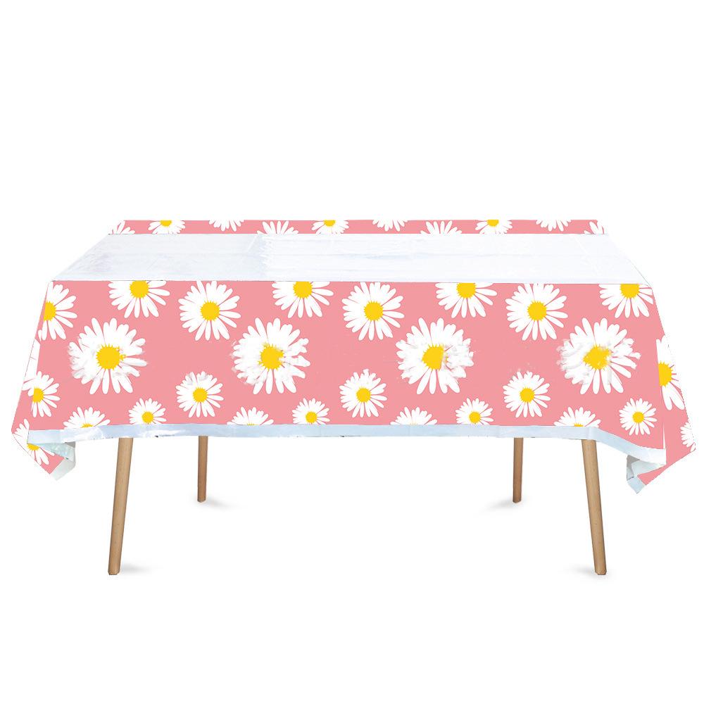 Small Daisy Disposable Tableware for Birthday Party Decorations