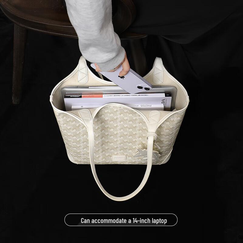 NUCELLE Wave Tote Bag with Inner Pouch