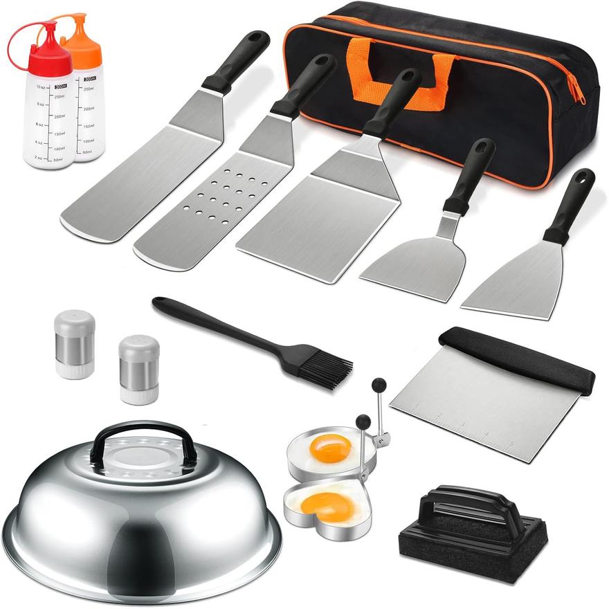 Barbecue Tool Set Outdoor BBQ Stainless Steel Teppanyaki Spatula Tools Barbecue Set