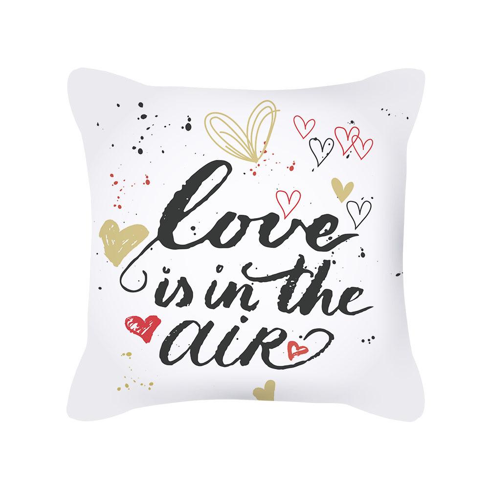 

Nordic Red Watercolor Valentine s Day Pillow Cover Holiday Gift Letter Cushion 45 * 45cm