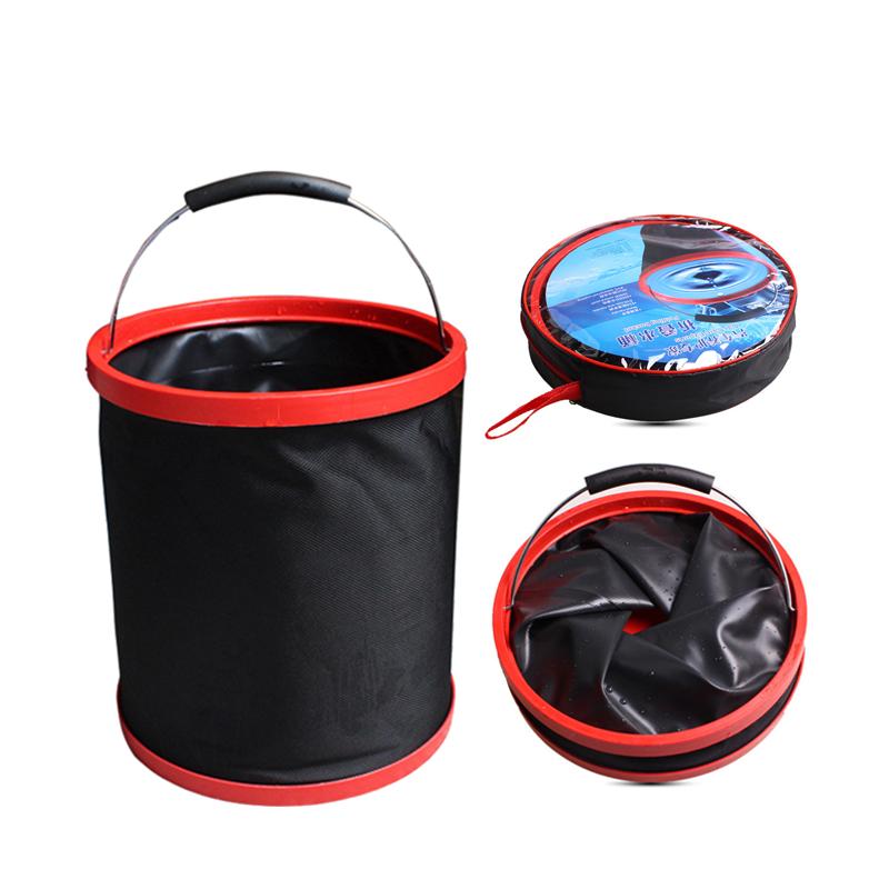 11L 12L New Thickening Portable Folding Bucket Outdoor Camping Car Storage Container Wash Car Mop Fishing Bucket Cleaning Tools