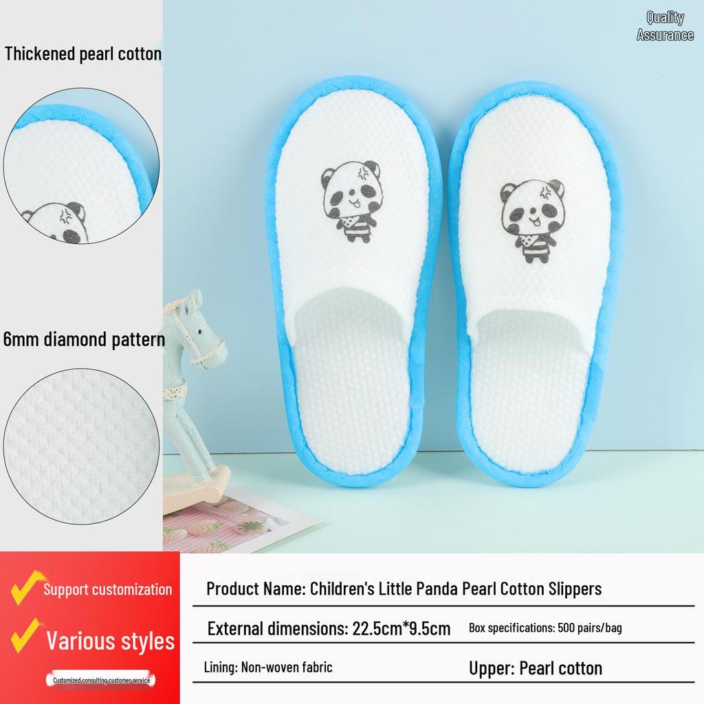 Luxusní pratelné protiskluzové pantofle z perlové bavlny pro hotelové a domácí hosty