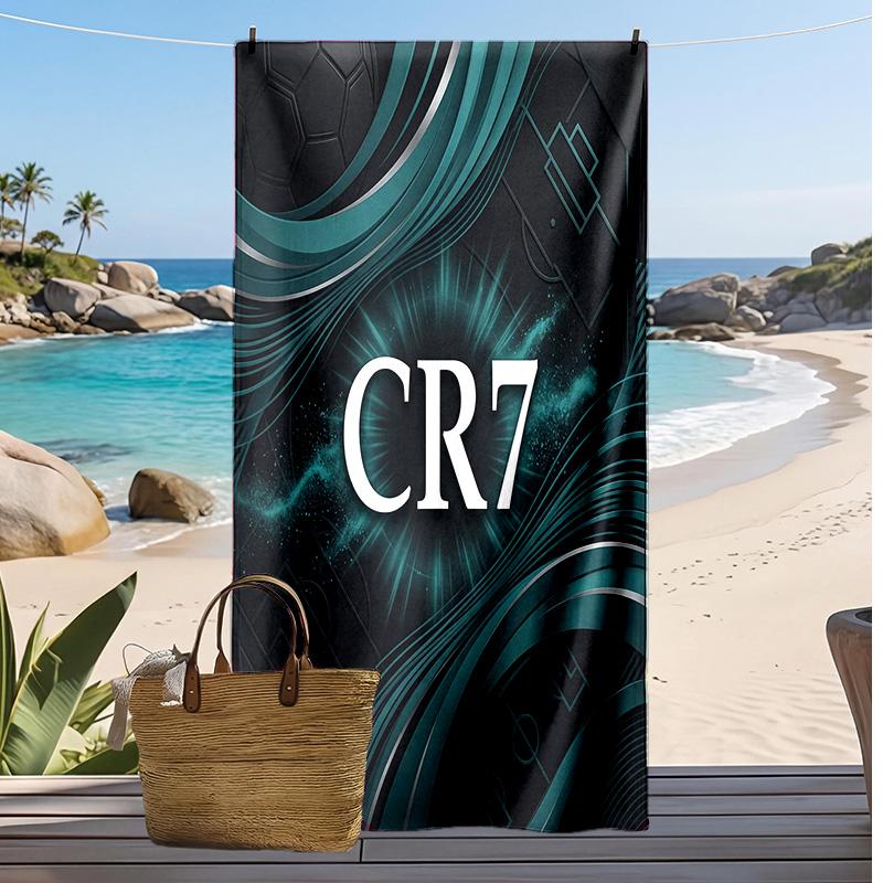 Cristiano Ronaldo Print Strandlaken Sneldrogend Super Absorberend Zacht Badlaken voor Zwemmen Strand Reizen Fan Souvenir Cadeau