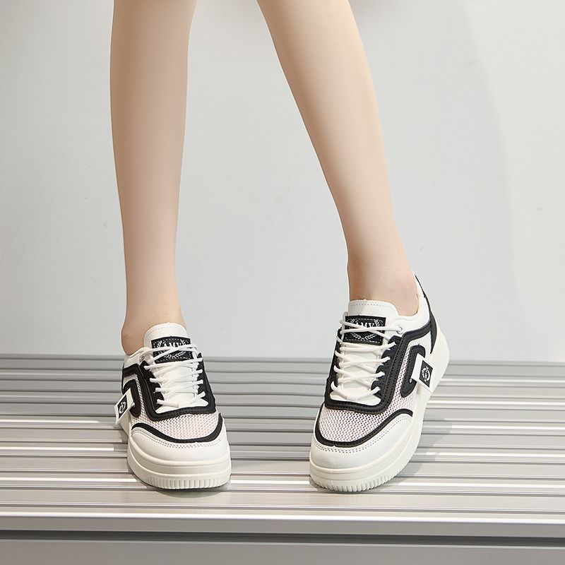 

Little white shoes women s summer new thick-soled mesh breathable versatile women s shoes casual sports board shoes 35 белый