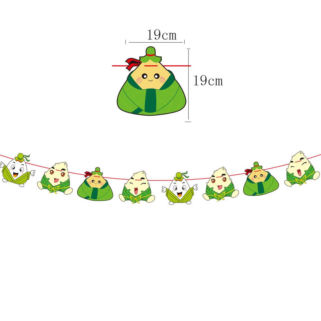 Dragon Boat Festival Paper Flag Supermarket Shopping Mall Atmosphere Layout Hanging Flags Pennant Banners