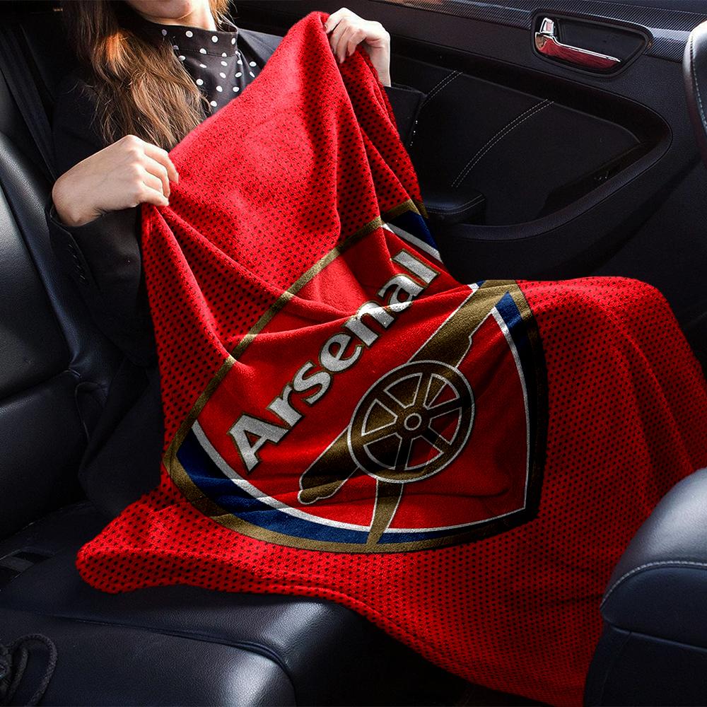 Arsenal F.C Theme Printed Blanket - Perfect for Couch, Bed, Travel & Outdoor Use | Machine Washable, Cozy & Durable.
