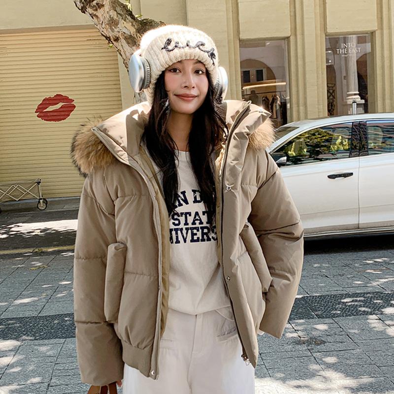 Podzim Zima Zahustit Teplá Parka Ženy Neformální Sladké Jednobarevné Velká kapsa Volná Kabát s kapucí Bundy Outwear