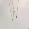 Trendy Geometric Square Zirconia Necklace for Women - High-End Versatile Clavicle Chain