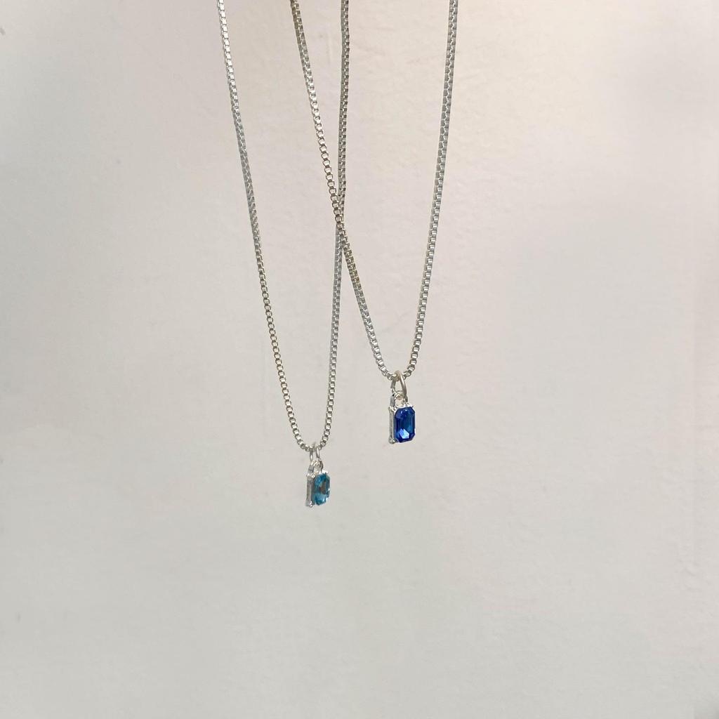 Trendy Geometric Square Zirconia Necklace for Women - High-End Versatile Clavicle Chain