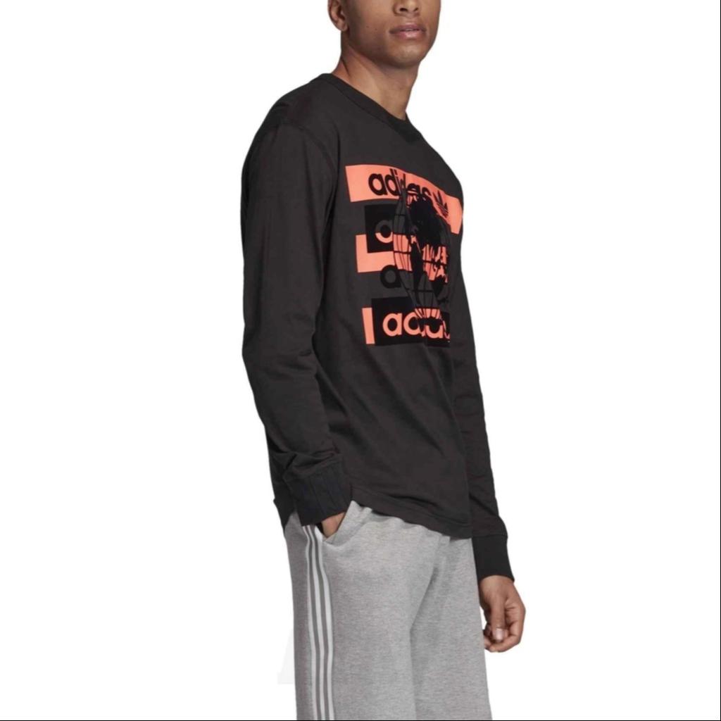 adidas originals Fs Grp Ls Tee For Men Black Men's FM2238