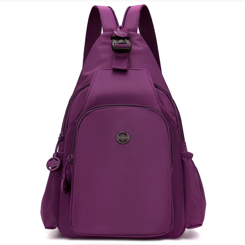 

Женский рюкзак, многофункциональный боковой рюкзак, простая нагрудная сумка, дорожная сумка фиолетовый