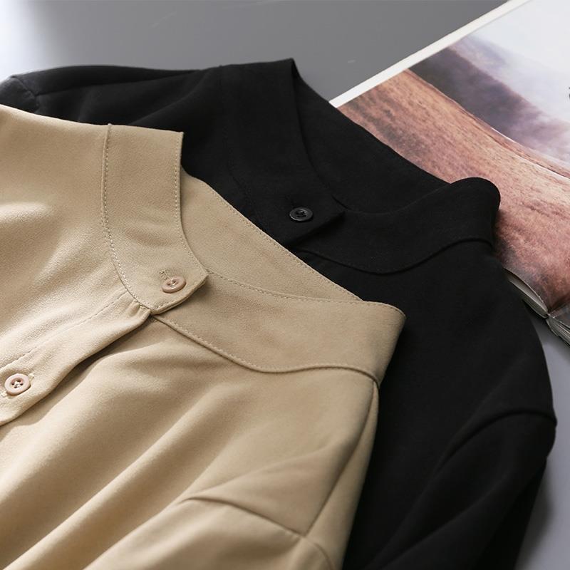 Women Elegant White Black Loose Blouse Elegant Vintage Long Lantern Sleeve Shirts Office Lady All-match Design Chic Female New Casual O-neck Tops