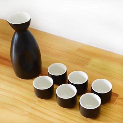 Handmade Japanese Style Sake Set with 6 Cups