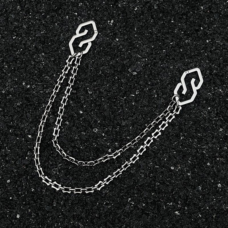 Heavy Industry Double Metal Trousers Premium Street Jeans Waist Chain Waist Pendant