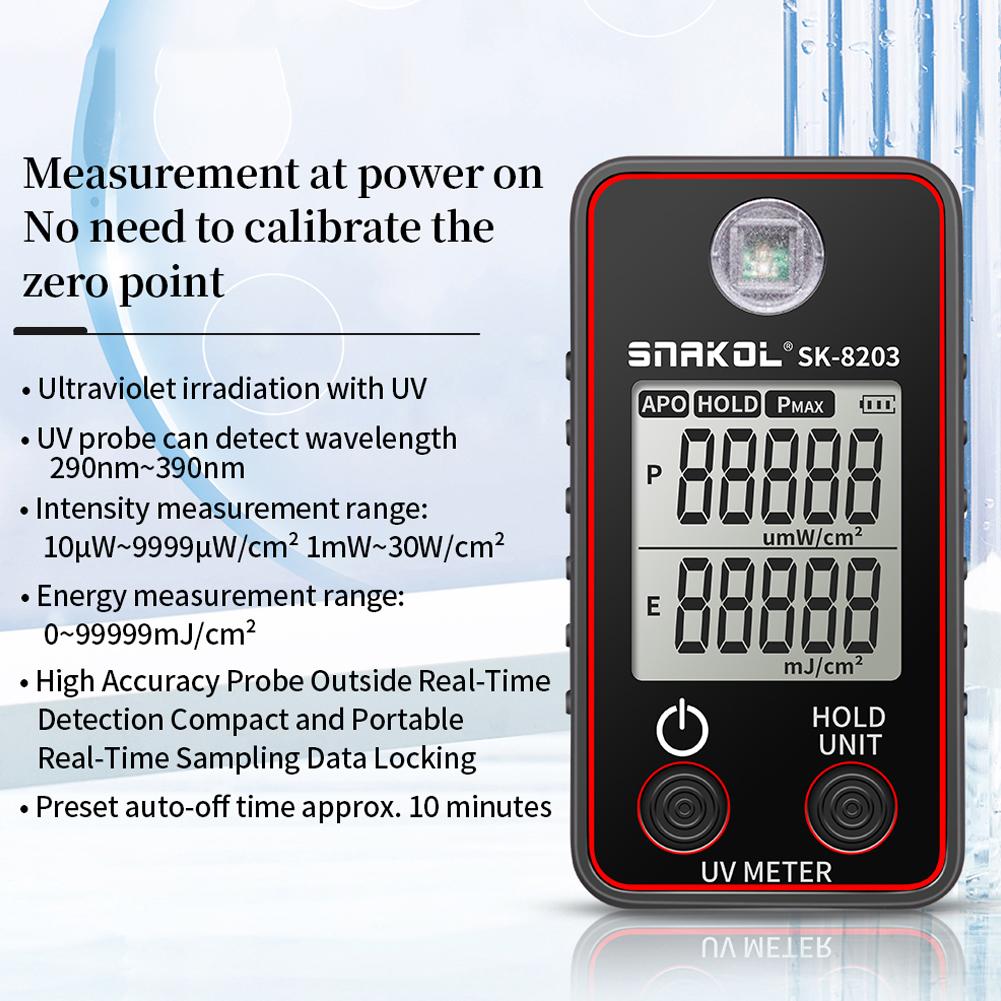 Hochpräzises Ultraviolett-Illuminameter Tragbares Beleuchtungsstärkemessgerät Handgehaltenes Beleuchtungstestmessgerät