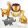 6pcs Safari Jungle Animal Foil Balloon Forest Zoo Theme Birthday Party Decoration Supplies Lion Elephant Giraffe Balloon Kit