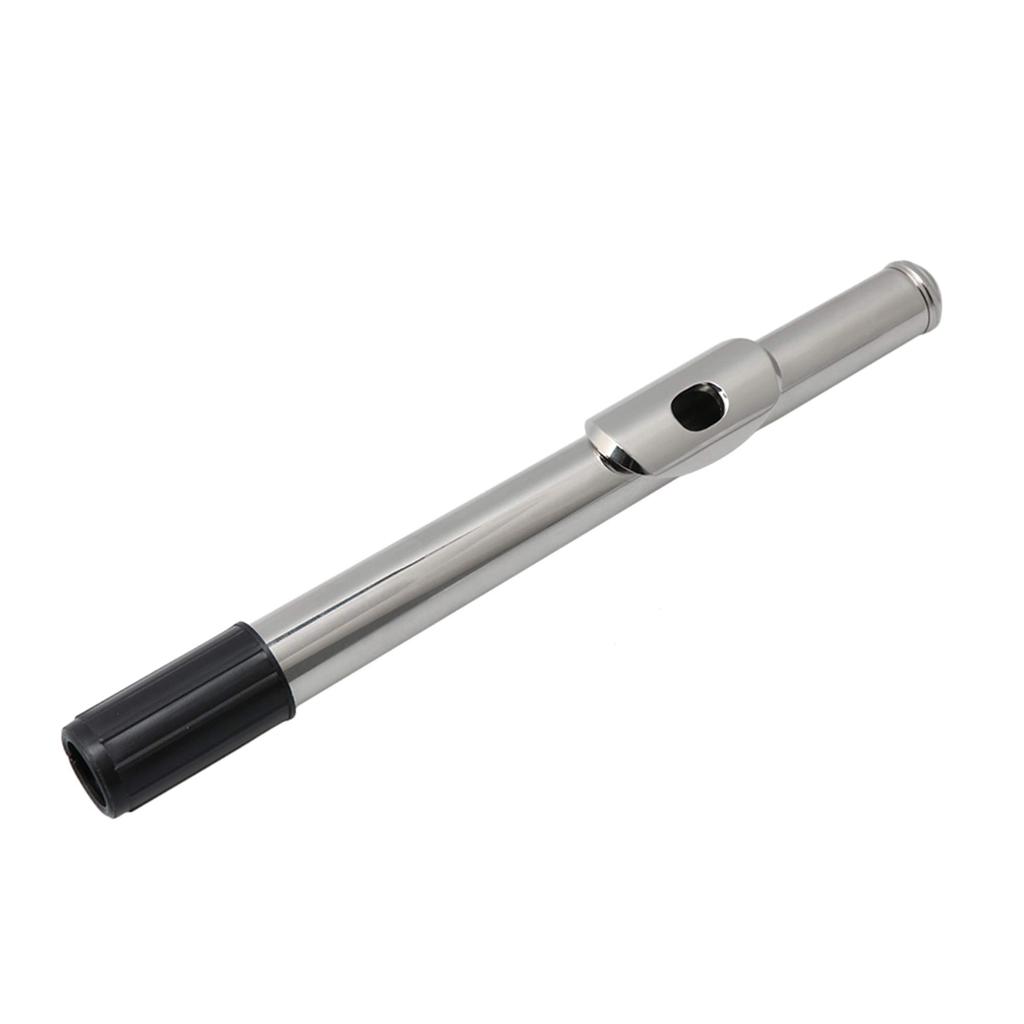 Flute Head Joint, Headjoint, Mouthpiece, Replacement Flute Part, Brass, Nickel Plated, 22.6cm Length, 20mm Socket.
