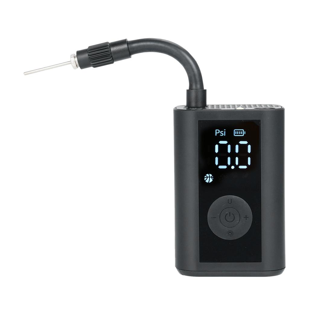 Electric Pump, 0-15PSI Portable Inflator with Auto Off and LCD Display, with Built in Needle, for Basket Volley Soccer Base