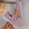 Fashion Plus Size 36-43 Pink Sneakers for Women 2025 Breathable Mesh Vulcanize Shoes Woman Non Slip Lightweight Running Shoes Female