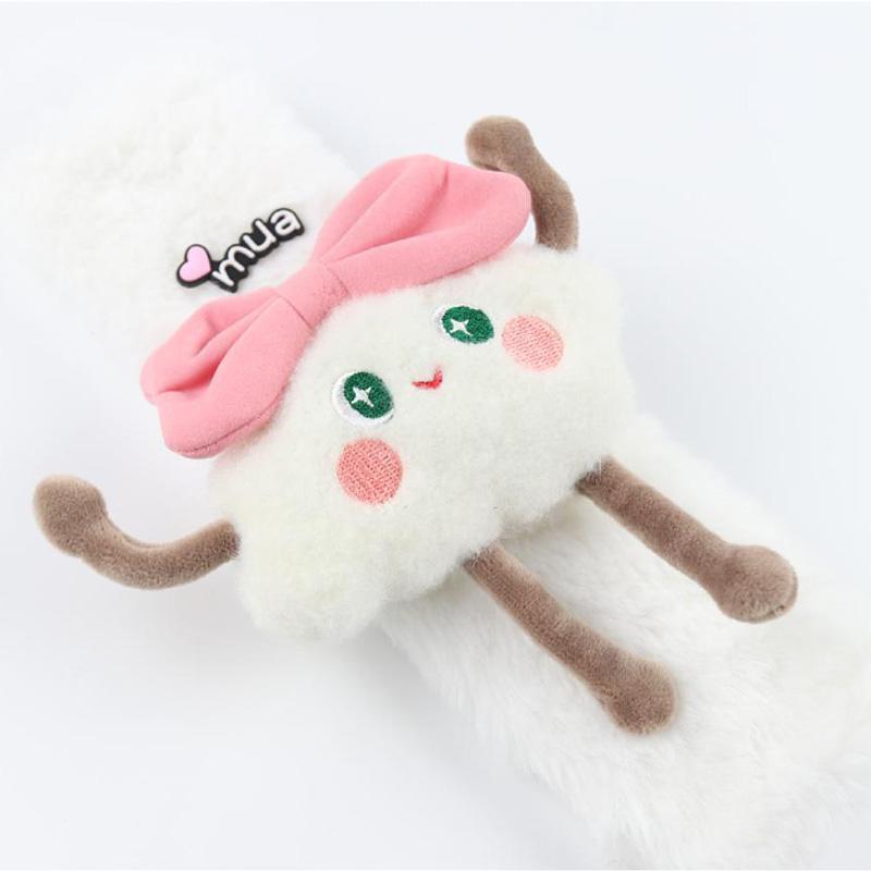 2pcs High Quality Long Plush Car Seat Belt Cover Cute Cartoon Panda Bear Imitation Rabbit Auto Safety Shoulder Pad Decrotion