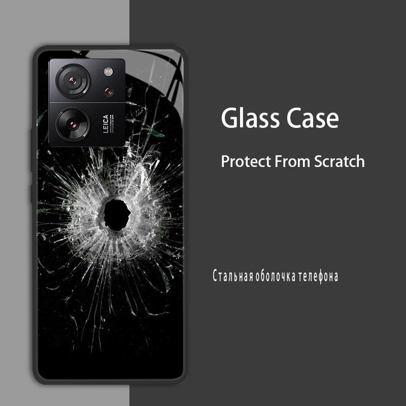 For Xiaomi 13T 13T Pro Case Cover Tempered Glass Case Hard Shockproof Coque Bumper For Xiaomi Mi 13T Pro Mi13T Pro Protect Case